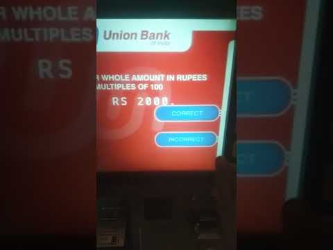 how to withdraw 2000 rupes with atm card, in union bank atm machine.