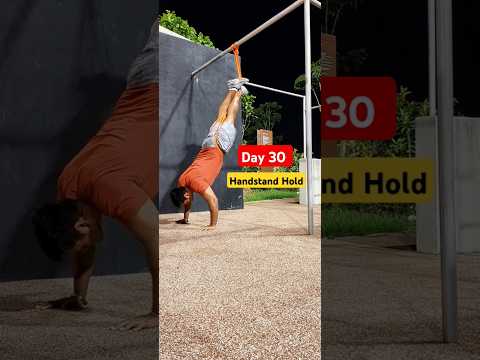 DAY 30 - My handstand hold progress. #shorts #handstandhold #handstandworkout