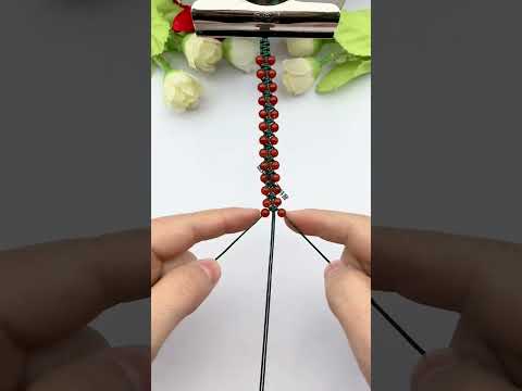 Peace and joy double row beads, rope braiding skills sharing, simple braiding bracelet tutorial,