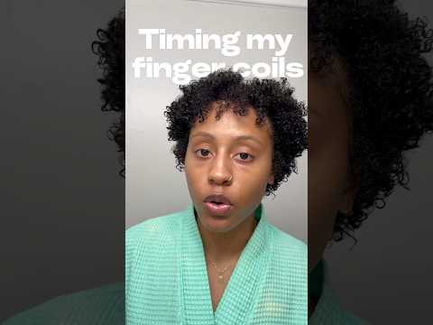 Timing how long my finger coils take🤔 #naturalhair #twa #designessentials #fingercoils