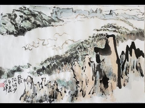 Classical Chinese Landscape Painting Lesson 43 Lu Yanshao's Floating Clouds and Flowing Water