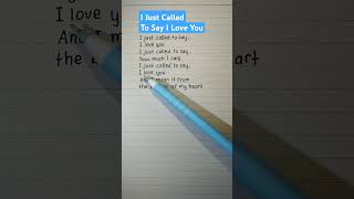 Learn English Through Song : I Just Called To Say I Love You with Stevie Wonder #shorts