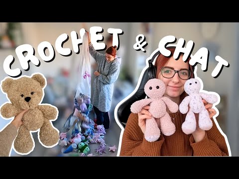 Crochet with me! 🧶New pattern reveal, Market prepping and chit chatting! Studio Vlog🎥