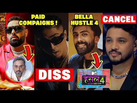 HONEY SINGH PAID CAMPAIGNS AGAINST BADSHAH🤬❓RAFTAAR STORY 'CANCLE' | BELLA IN HUSTLE 4! EMIWAY BAJIS