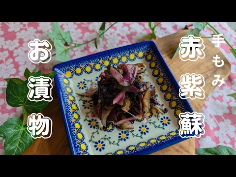 手もみ赤紫蘇でお漬物💜Pickled in hand fir red shiru💜