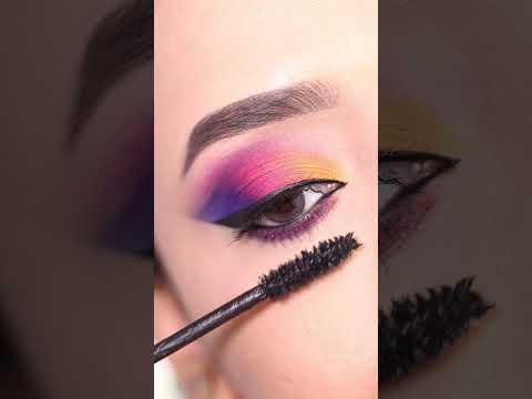 Very simple way to create Colourful Eyeshadow Look || Shilpa #shorts