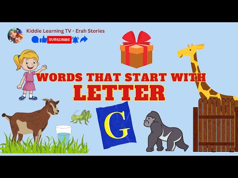 Letter G: Words That Start With G, Letter Sounds| English Vocabulary Lessons| Kiddie Learning TV