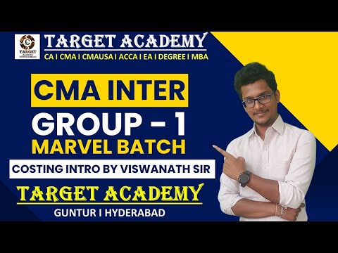 CMA INTER G1 MARVAL BATCH COSTING INTRO BY VISWANATH SIR