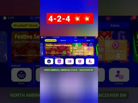 How to get 4-2-4 formation efootball mobile #shorts