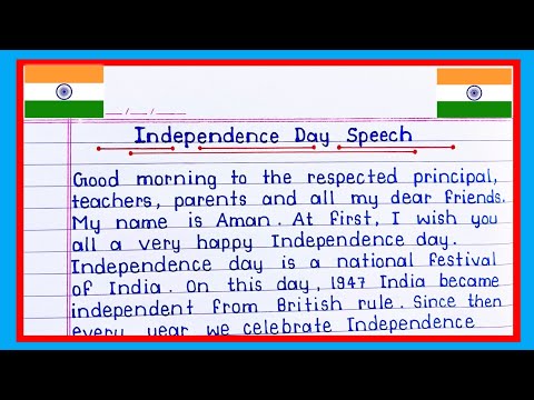 Independence Day speech in English 2024 || 15 August Speech || Speech on Independence Day ||