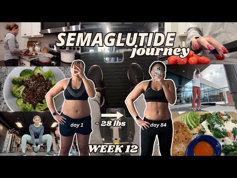 SEMAGLUTIDE JOURNEY *week 12* // Down 28 lbs, starting to wean off + adjusting to more hunger