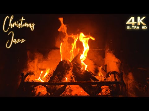 Christmas Fireplace & Christmas Jazz Music Ambience 🔥 Jazz Relaxing Music Cozy Christmas Ambience 🎄