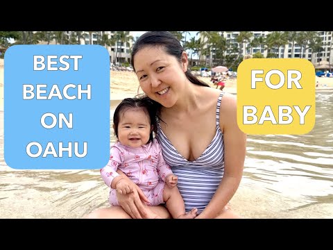 BEST BEACH ON OAHU FOR BABY//7 Month Old First Trip to Hawaii Beach, Family Time