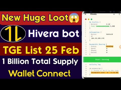 Hivera Airdrop | Hivera bot | Hivera wallet Connect | Hivera listing date | Hivera Mining