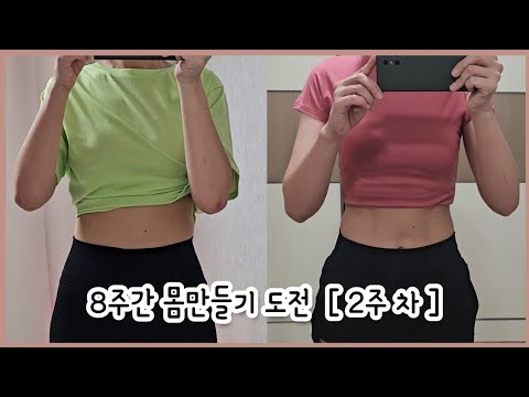 [ENG SUB][8주간 몸만들기 도전 2주] 나도 복근 한번 만들어보자!! 다이어트 브이로그, Diet Vlog