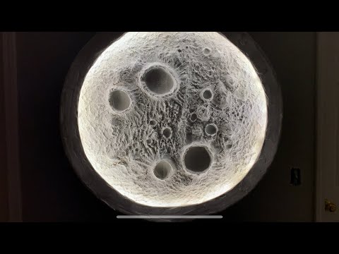 DIY Large Moon using Cardboard | Moon On The Wall