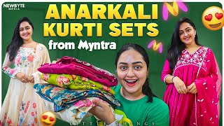 Anarkali Kurti Sets From Myntra In Budget || Little Things