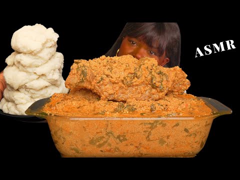 ASMR FUFU & EGUSI SOUP MUKBANG |Turkey wings| Nigerian food (Talking) Soft Eating Sounds| Vikky ASMR