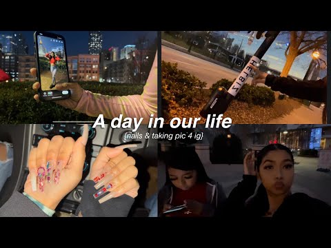 VLOG: a day in our life!! (nails,ig pictures,& food)