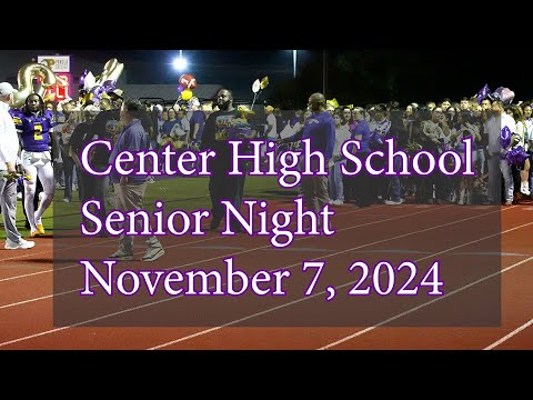 Center High School Senior Night 11-7-2024 1