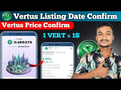 Vertus Listing Date confirm ✅ | Vertus Price Confirm 🤑 | VERT Listing On Bitget ✅