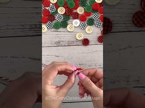 🎄Relaxing Christmas craft with buttons #christmas #diy