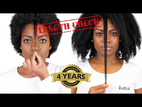 4 Year Natural Hair Growth Update / Length Check (April 2017 - April 2021)