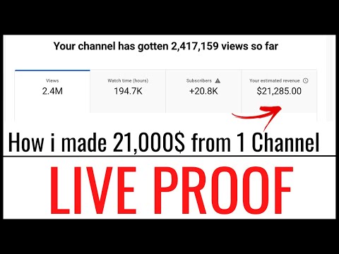 How i Made 21,000$ From One Channel (LIVE PROOF)| My Last 365 Days Earning Proof Of Youtube Channel