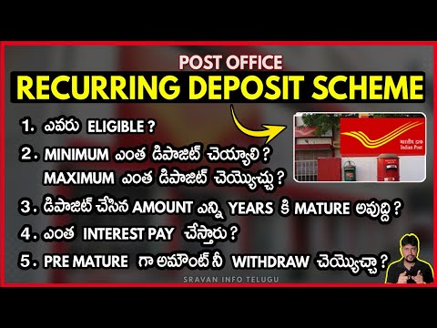 🤑 Post Office RD Plan Telugu | RD Account 2024 | Post Office Monthly Income Scheme | Post Office