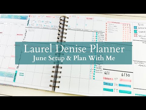 Laurel Denise Planner | PLAN WITH ME | See your month & week at the same time! | June + Week 1 Setup