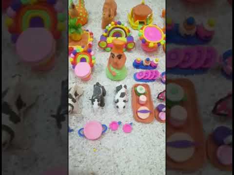 Unboxing Miniature Clay full kitchen set.#shorts #miniatures#food #clayartideas