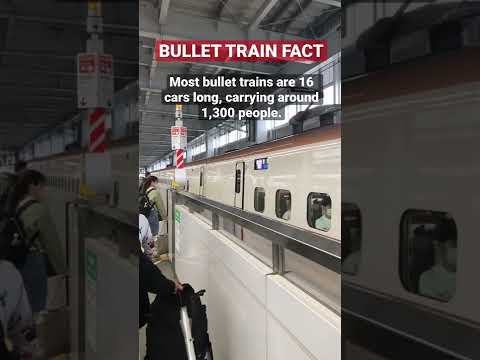 Bullet Train 16-car long with 1,300 people. #japantravel #shortsads #youtube #youtuber #subscribe