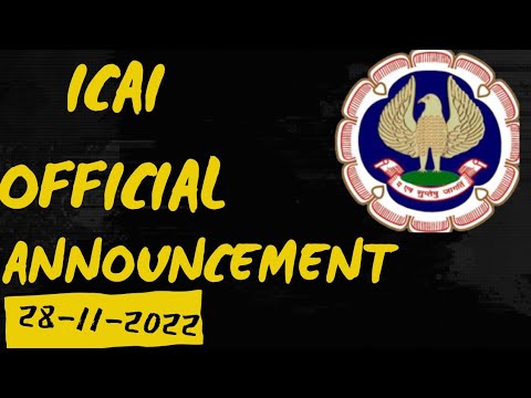 |ICAI Official Announcement|ICAI Big Announcement 📢| ICAI Latest Announcement |