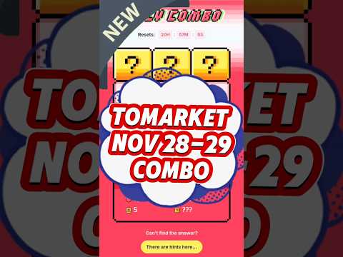 Tomarket Airdrop Combo 28 November | Tomarket Daily Combo Today | Tomarket Secret Combo Today