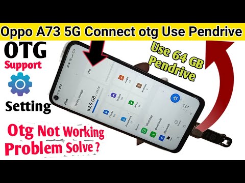 Oppo A73 5g Connect otg use pendrive // otg setting