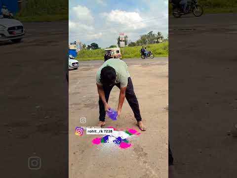 quick and big rangoli 😱|| Spread rangoli   #shorts #rangoli #youtubeshorts