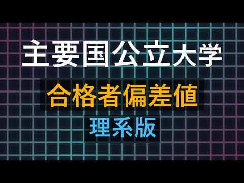 【2023年入試】主要国公立大学(理系)合格者偏差値一覧