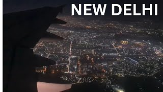 🇮🇳 PLANE LANDING IN NEW DELHI AIRPORT, Indira Gandhi International Airport, 4k