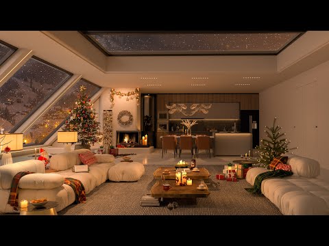 Silent Night Jazz 2025 🎄 Cozy Fire & Smooth Jazz for Dreamy Christmas Relaxation