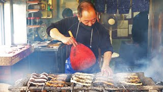 Day in the Life of a Grilled Eel Master - Japanese Street Food - How to fillet a fish