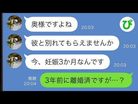 【LINE】夫の愛人と名乗る女性が突然「妊娠3か月なんです！彼と別れてください！」→とんでもない勘違いをしているようなので”ある事実”を伝えた結果…ｗｗ【スカッと修羅場】