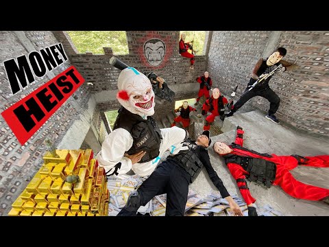 PARKOUR VS MONEY HEIST: Bad Guy kills police to steal money and gold,escapes successfully | Epic POV