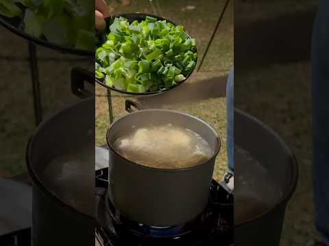 露營小食堂 大蔥雞湯 冷冷的天來露營 來一碗熱熱充滿蔥味的雞湯 一定很讚吧😎 #camping #campingfood  #露營料理 #露營