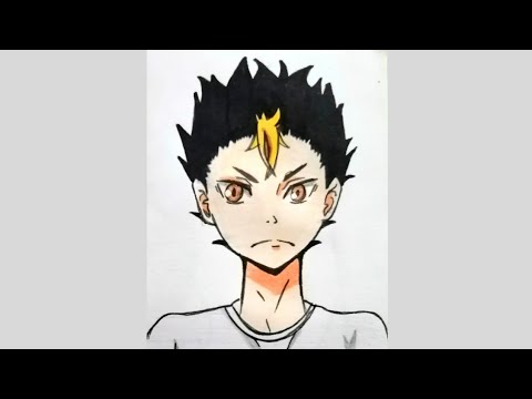 Drawing Nishinoya from Haikyuu #shorts #short #artsyfam #art #trending #viral #anime #haikyuu #noya