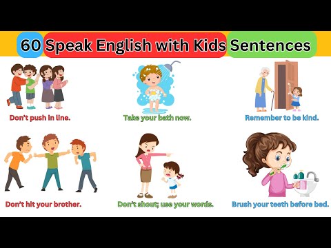 60 Daily Routine vocabulary with sentence | Spoken English For Kids | #kidslearning #learnenglish