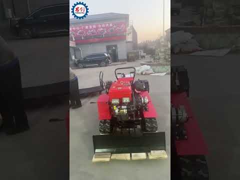 Wholesale of Mini Crawler Walking Tractor with Bulldozer and Cultivator #minirotavator #cultivator