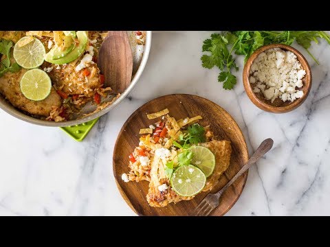 One Skillet Fajita Style Chicken and Rice