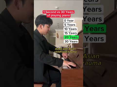 1 second VS 30 years playing piano