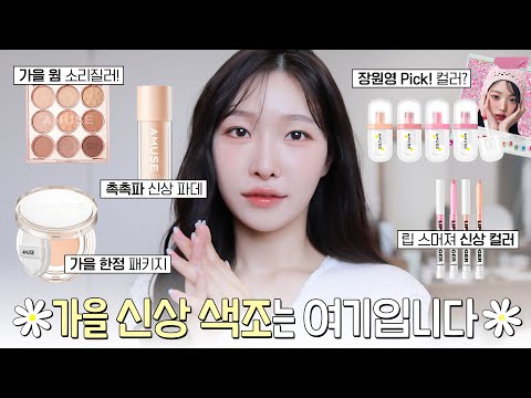 cc) 가을신상💖 장원영이 사용한 꿀조합리뷰🫢쿠션,섀도우팔레트, 틴트비교리뷰(가을데이지메이크업)ㅣ아랑