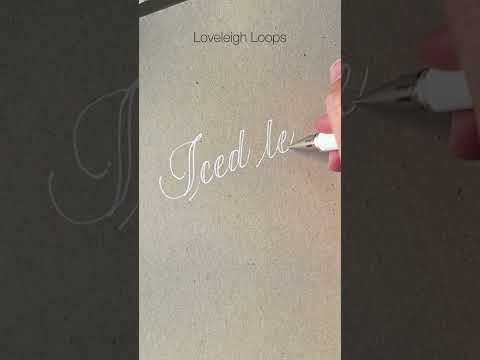 "Iced Tea" Faux Calligraphy Quote | August #LetteringChallenge #ASMR #shorts